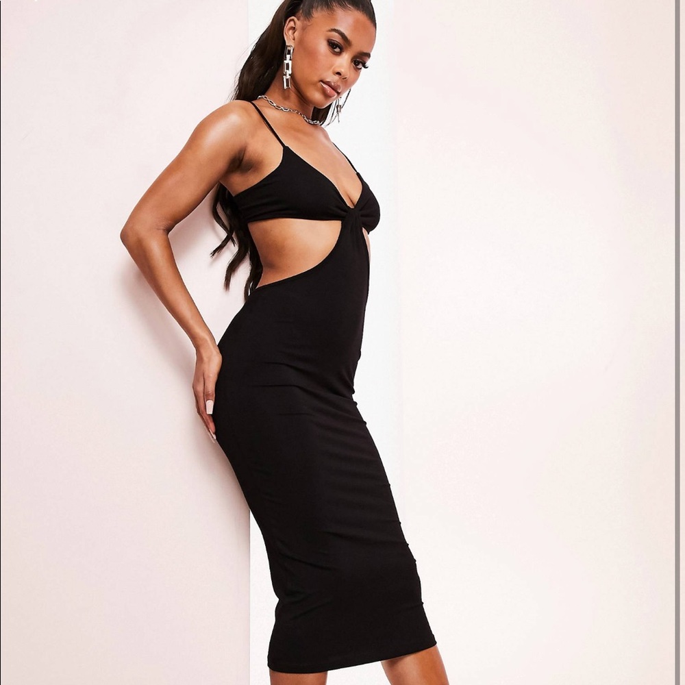 Black cut out dress